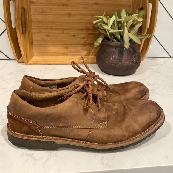 Clarks Collection Edgewick Plain Oxford Comfort leather distressed brown sz 13 main image 8
